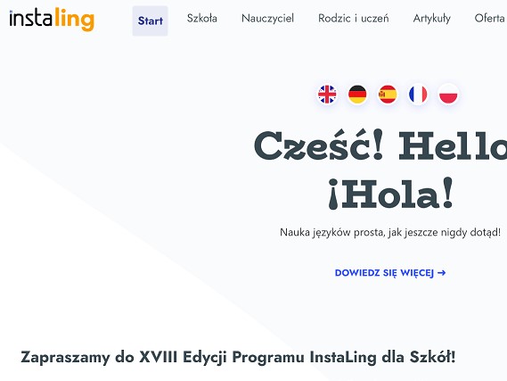 InstaLing to platforma internetowa do nauki języków obcych